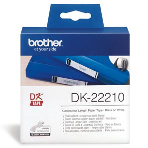 brother dk22210 continuous length paper label tape 29mm x 30.48m tech supply shed