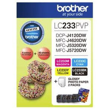 brother lc233pvp combo pack with 40 sheets of 6x4 photo paper tech supply shed