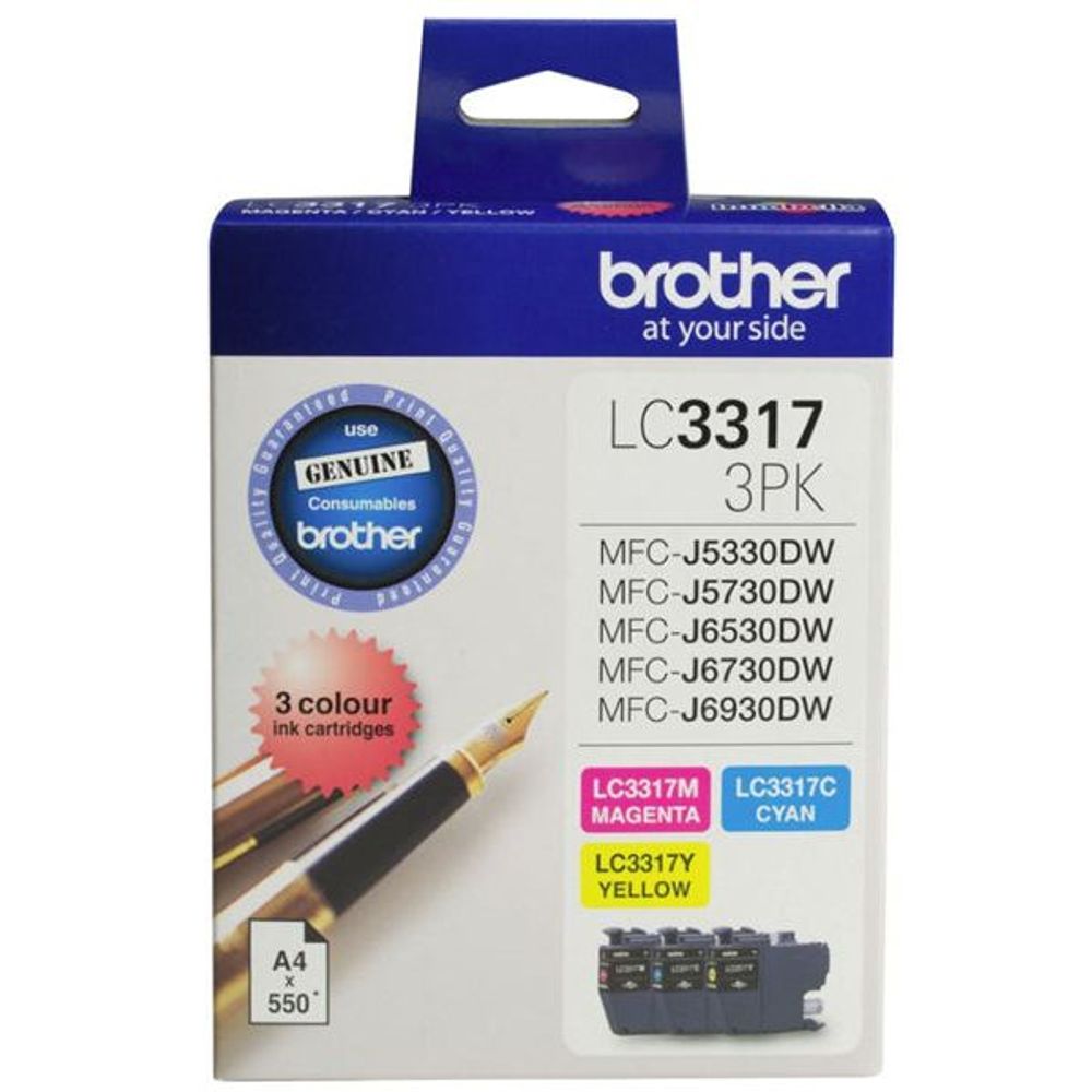 Brother LC33173PK Colour Ink Cartridge Triple Pack