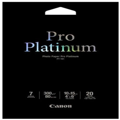 canon pt-101 4x6 pro platinum 300gsm photo paper - 20 sheets tech supply shed