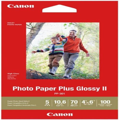 canon pp-301 4x6 glossy ii 275gsm photo paper - 100 sheets tech supply shed