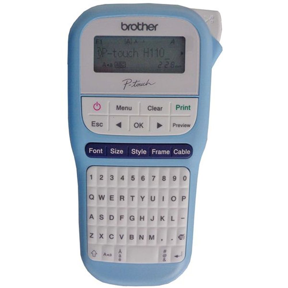 Brother PTH110LB Durable P-Touch Light Blue Label Printer