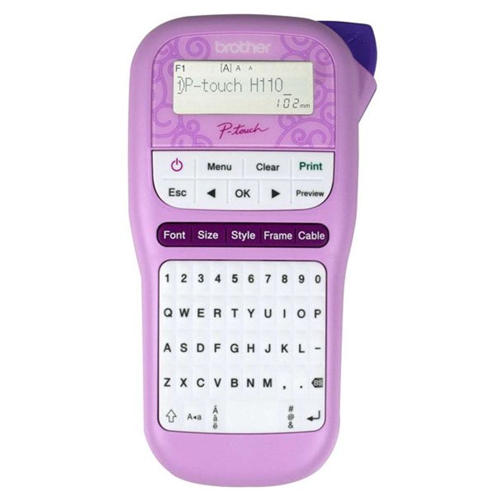 Brother PTH110PK Durable P-Touch Pink Label Printer