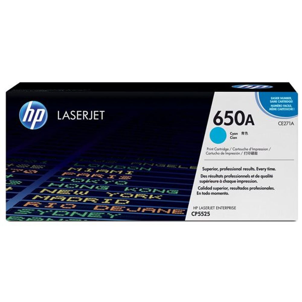HP 650A Toner Cartridges Cyan