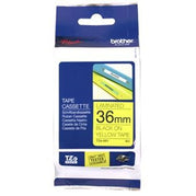 brother tze-661 36mm x 8m black on yellow tape tech supply shed