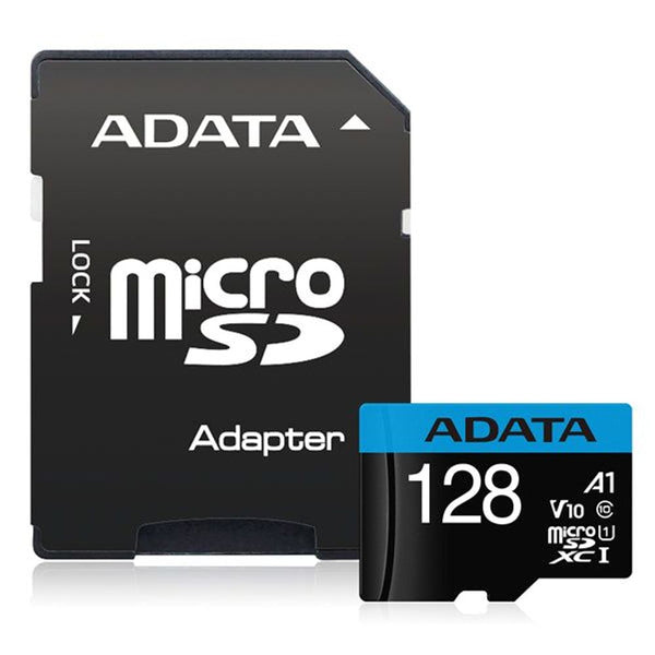 adata premier microsdxc uhs-i a1 v10 card 128gb + adapter tech supply shed