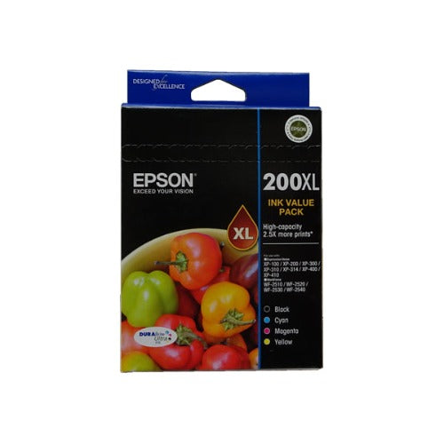 epson 200xl high yield ink cartridge 4 ink value pack tech supply shed