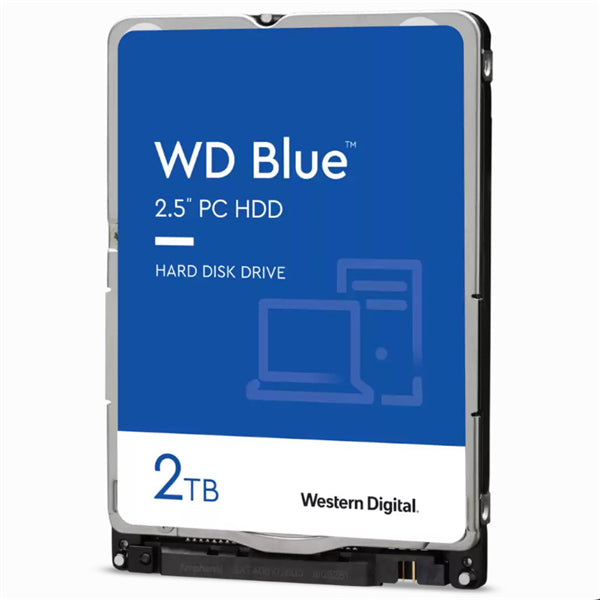 wd blue 2tb sata 2.5" 5400rpm 128mb 7mm hdd tech supply shed