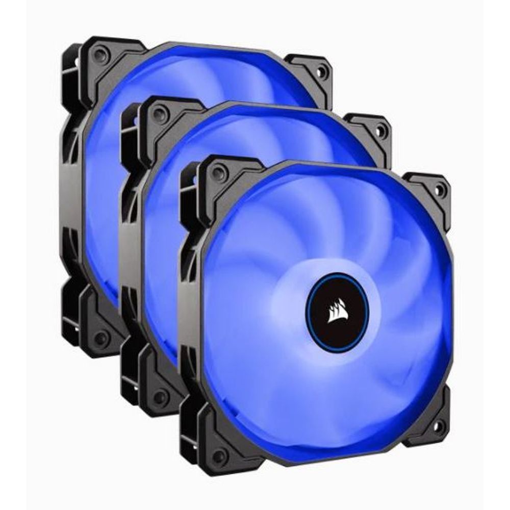 Corsair AF120 LED Low Noise Cooling Fan, Triple Pack - Blue PC Cooling