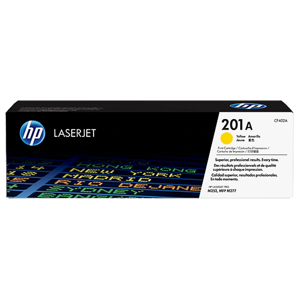 HP 201A LaserJet toner cartridge, yellow