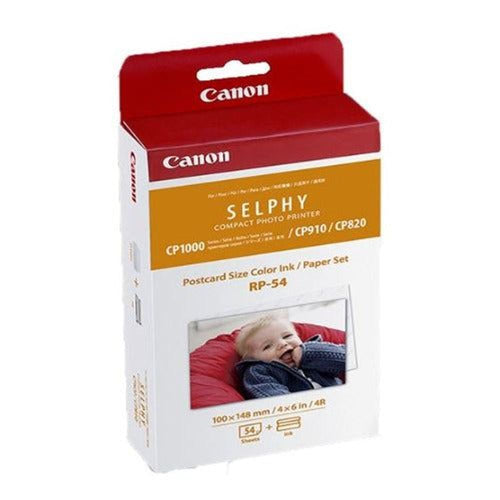 canon rp-54 selphy 6x4 photo paper & ink kit - 54 sheets tech supply shed