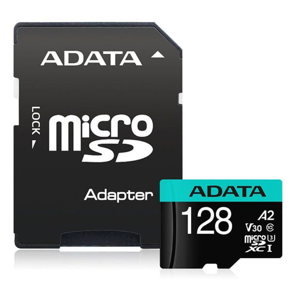 adata premier pro microsdxc uhs-i u3 a2 v30 card 128gb + adapter tech supply shed