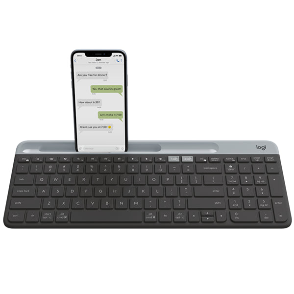 logitech k580 multi-device wireless keyboard - grey tech supply shed