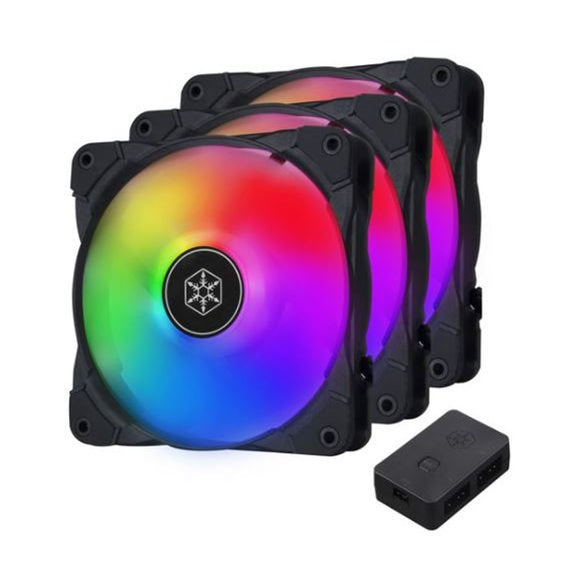 silverstone air blazer 102i lite 3-pack rgb fan with controller tech supply shed