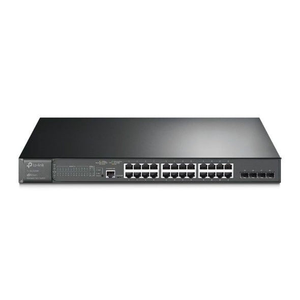 tp-link tl-sg3428mp jetstream 28-port gigabit l2 managed switch with 24-port poe+ tech supply shed