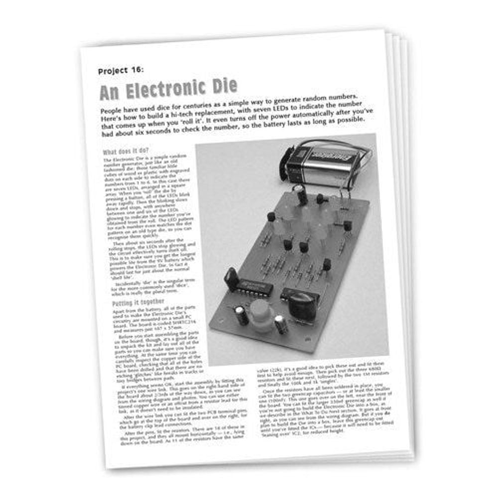 KJ8223 Instructions to Suit SC2 Project #16 - Electronic Dice (KJ8222)