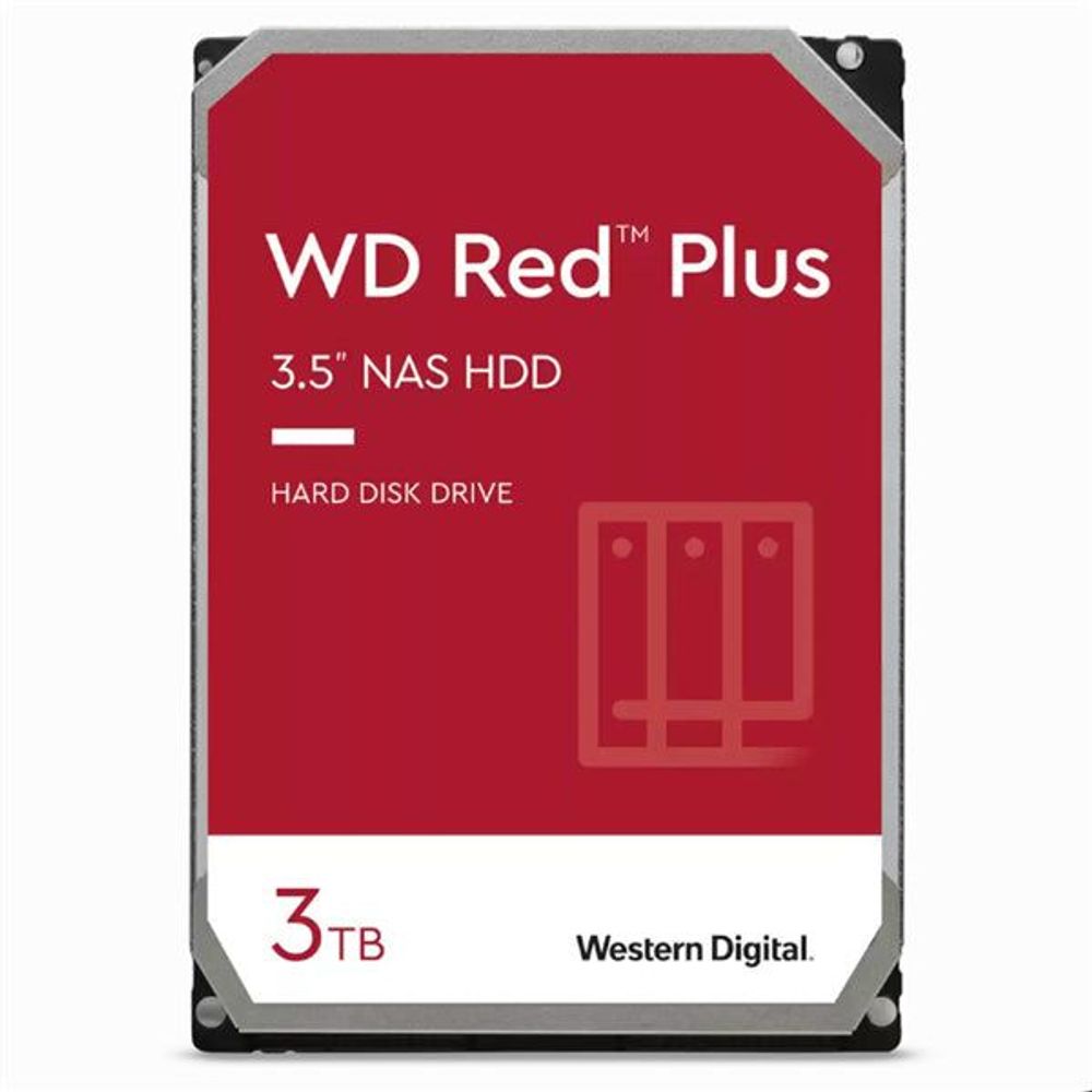 WD Red Plus 3TB 128MB 5400rpm NAS Hard Drive