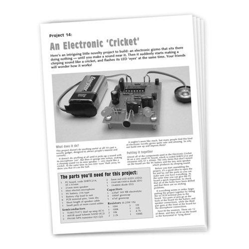 KJ8225 Instructions to Suit SC2 Project #14 - Jiminy! What's That Cricket Noise? (KJ8224)