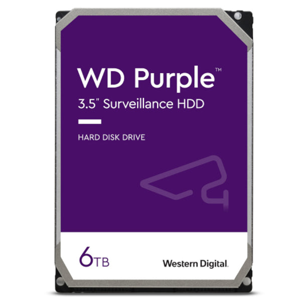 wd purple 6tb sata 3.5" 5400rpm 128mb surveillance hard drive tech supply shed