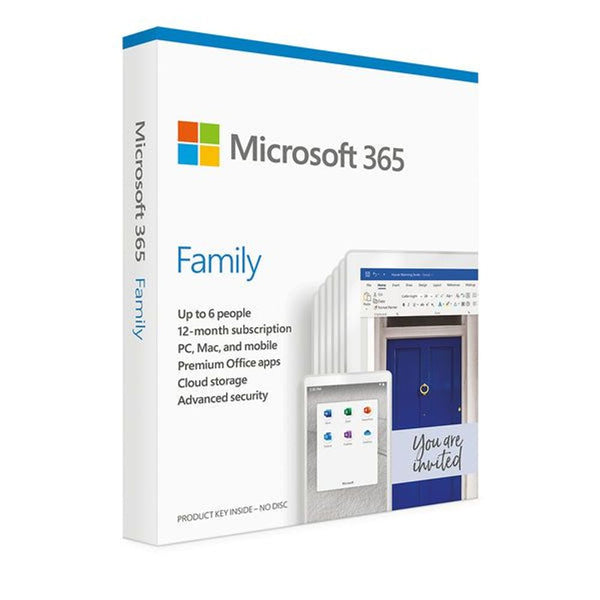 microsoft 365 family 1 year 6 users tech supply shed