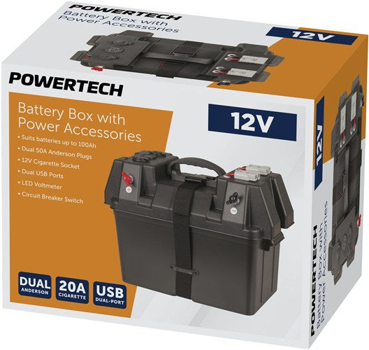 hb8504 powertech battery box with power accessories tech supply shed