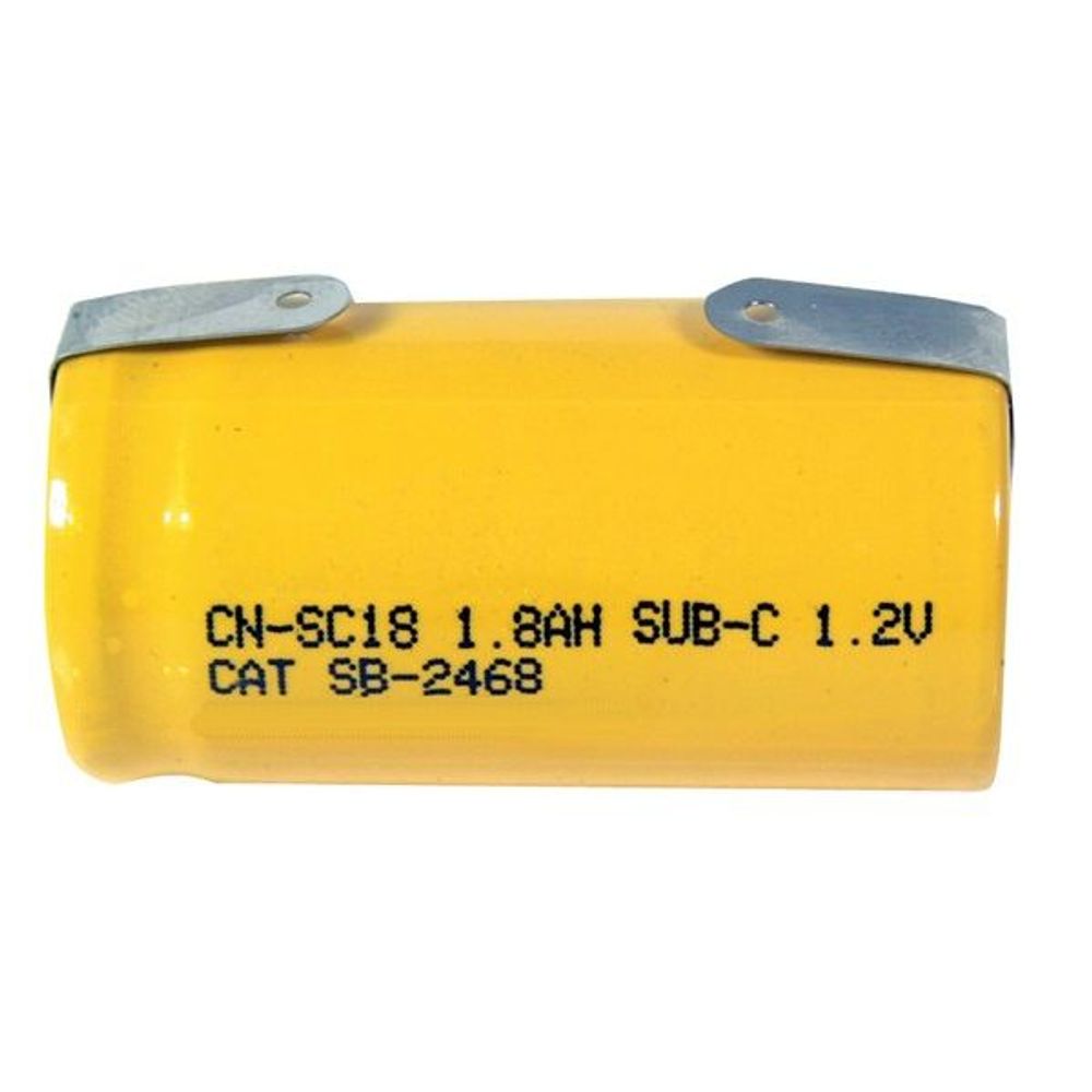 SB2468 - 1.8Ah Sub C Rechargeable Ni-CD Battery - Solder