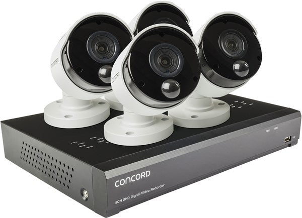 CDK8848P-V2 - Concord 8 Channel 4K DVR Package - 4x4K Cameras