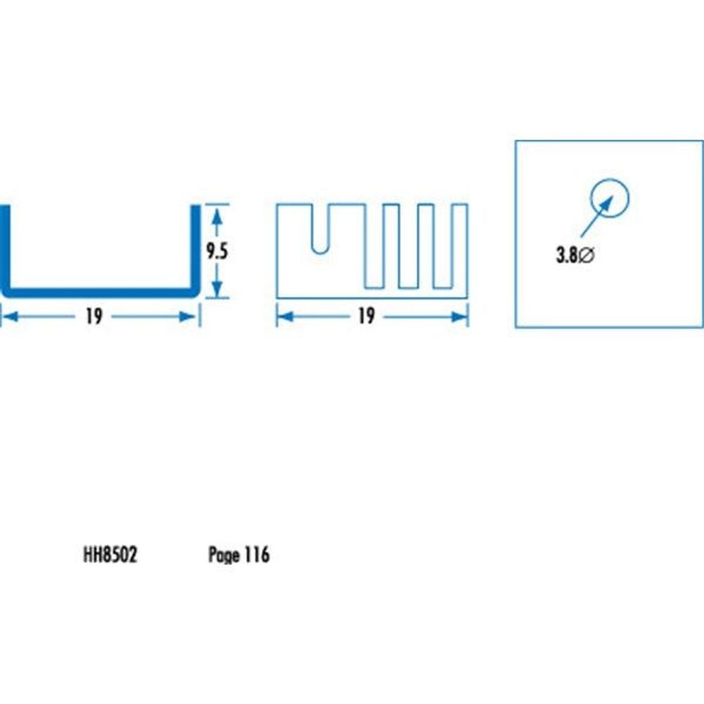 HH8502 - TO-220 Mini (6073B Type) Heatsink