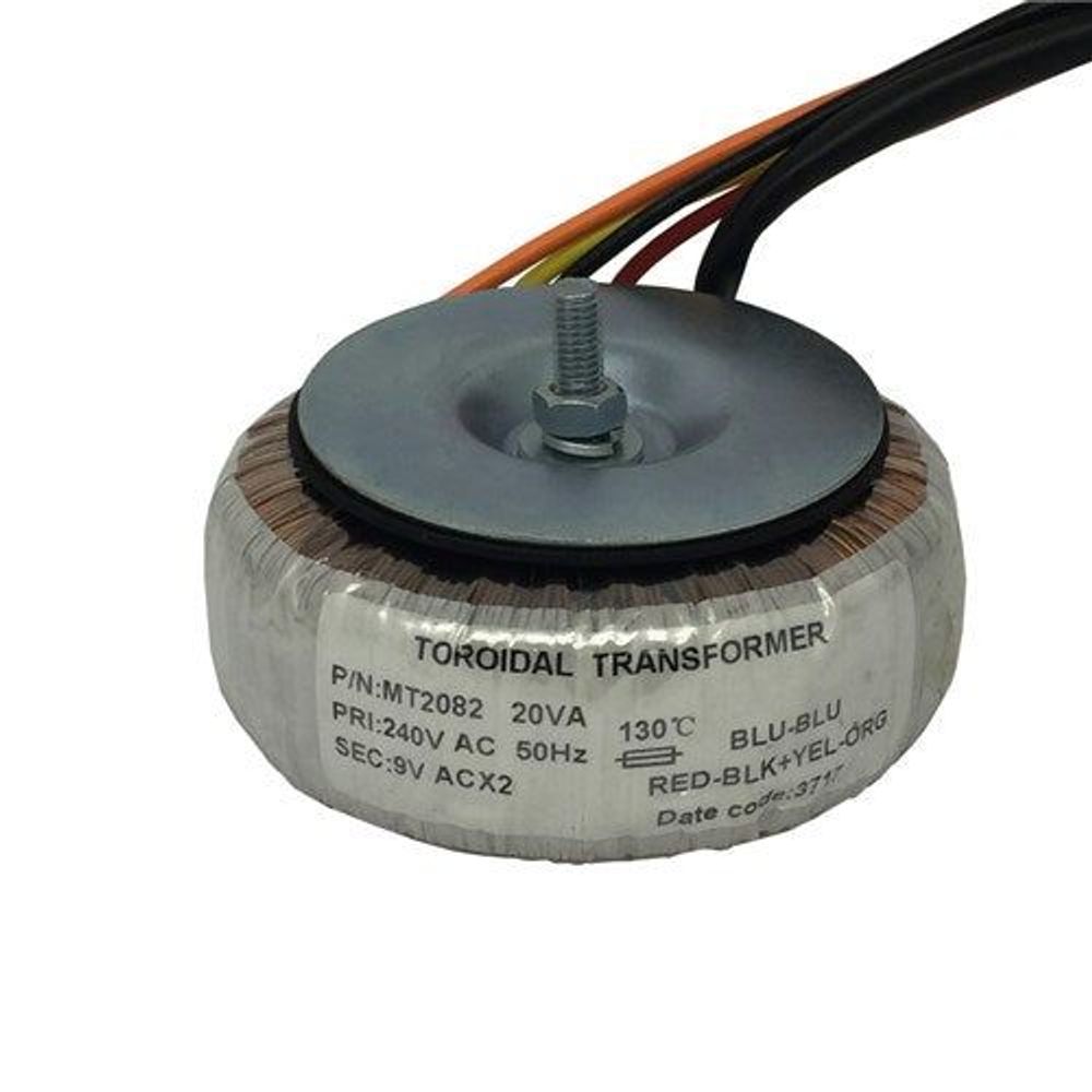 MT2082 - 9V-0-9V 20VA Toroidal Transformer - Low Profile