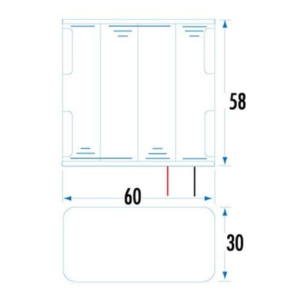 PH9209 - 8 X AA 2 Rows of 4 Square Battery Holder