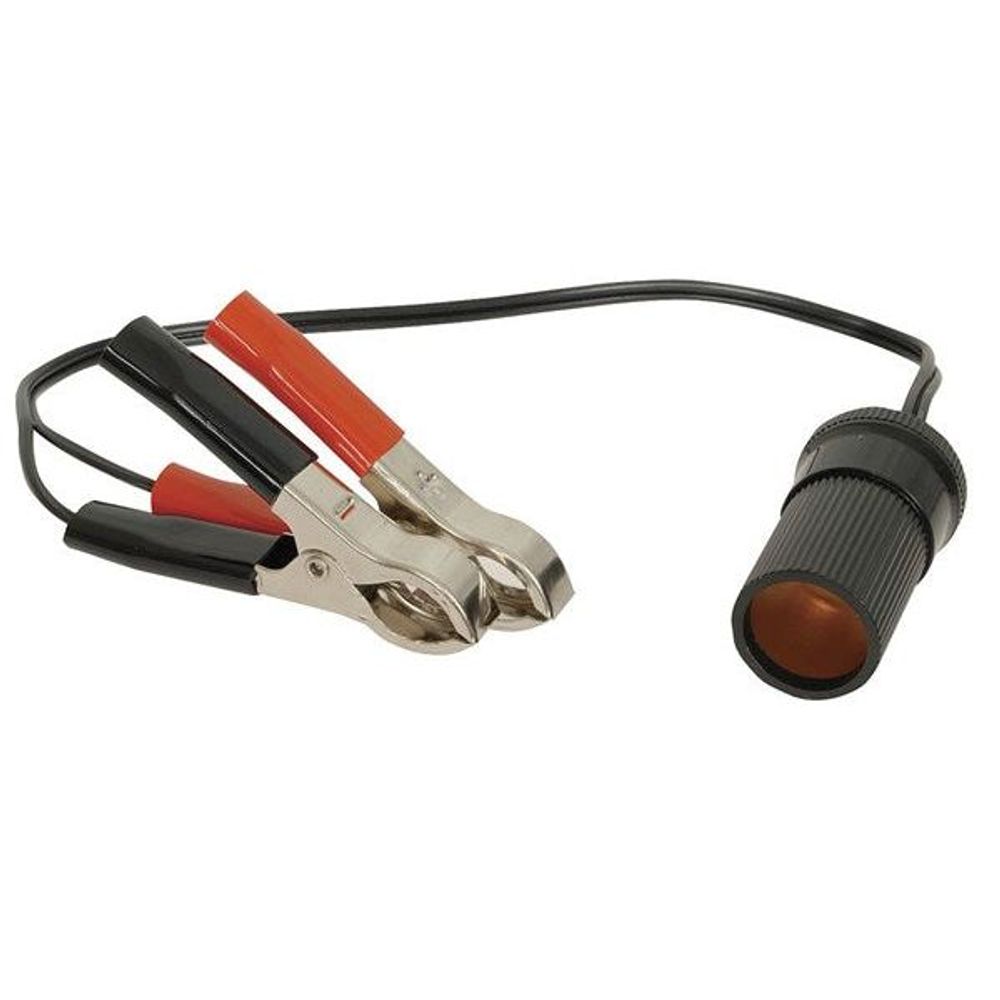 Battery Light Socket PP2007 - Cigarette Lighter Socket to Battery Clips | Powertech Power