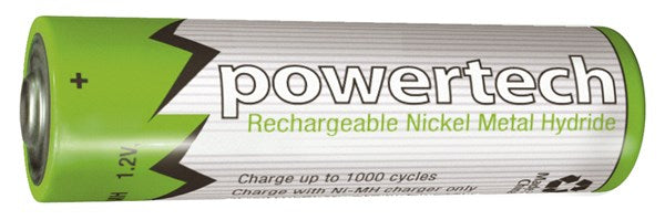 SB1744 - 1.2V AA 2500mAh Rechargeable Ni-MH Powertech Battery - Nipple
