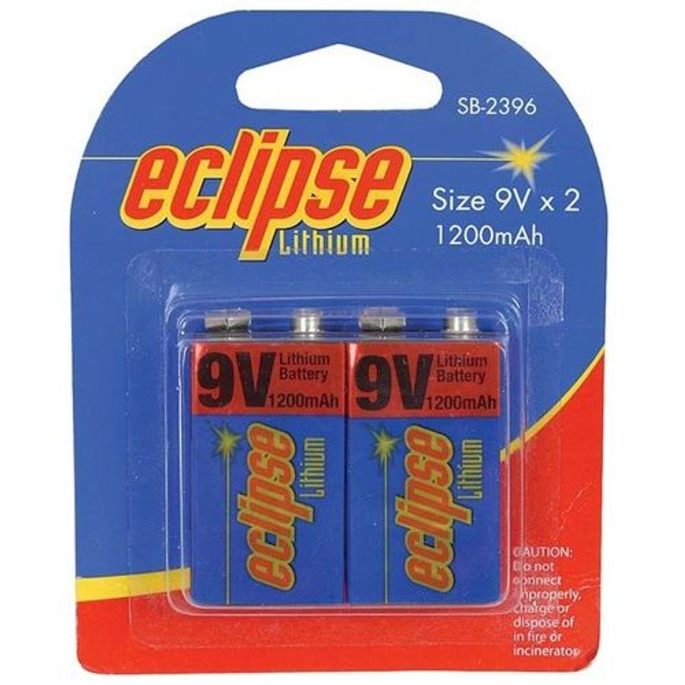 SB2396 - Eclipse Lithium 9V Battery (1200mAh) Pack 2