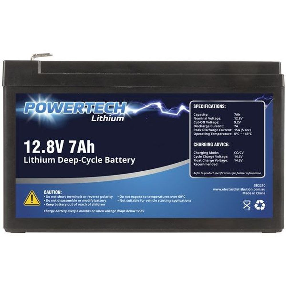 SB2210 - 12.8V 7Ah Lithium Deep Cycle Battery