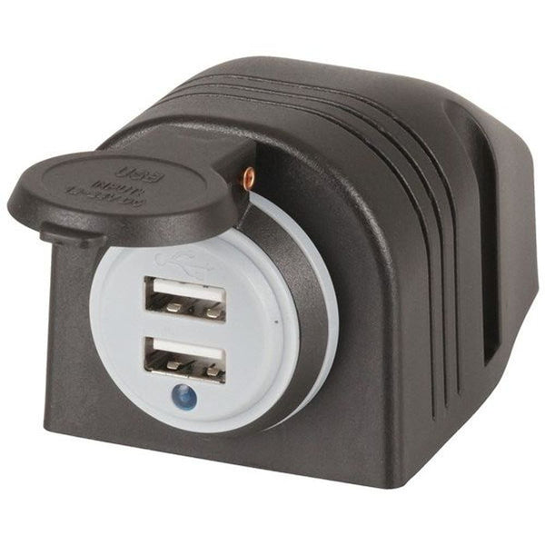 PS2034 - 4.2A 2 Port USB Charger with Dust Cap and Power Indicator