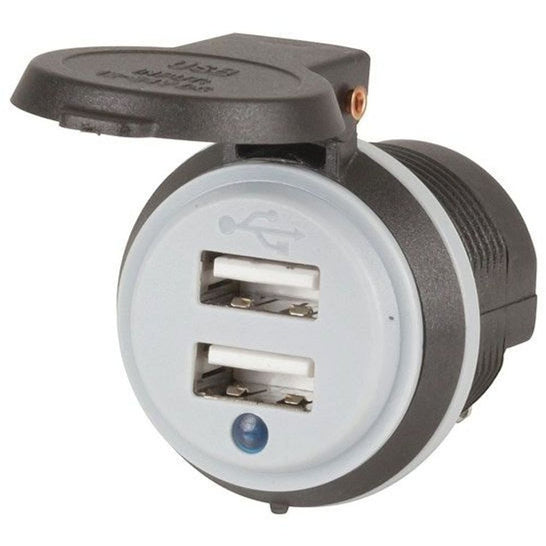 PS2034 - 4.2A 2 Port USB Charger with Dust Cap and Power Indicator