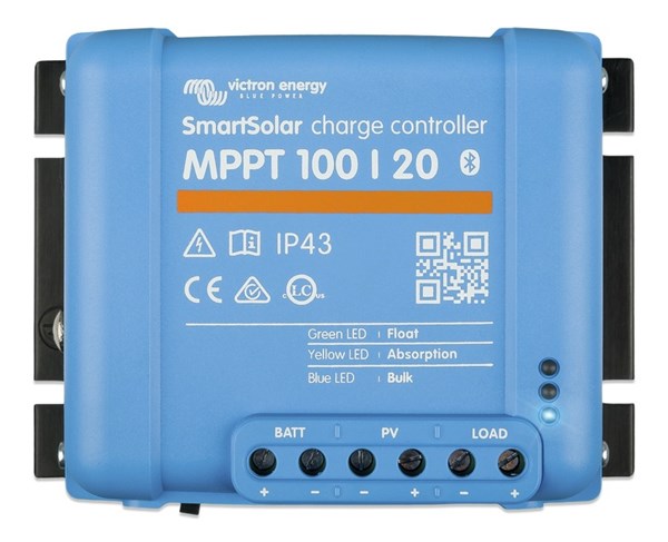 SCC110020160R - Victron SmartSolar Charge Controllers MPPT 100/20 - 12/24/48V 20A with load output and Bluetooth