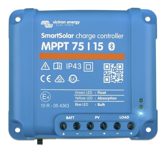 SCC075015060R - Victron SmartSolar Charge Controllers MPPT 75/15 - 12/24V 15A with load output and Bluetooth