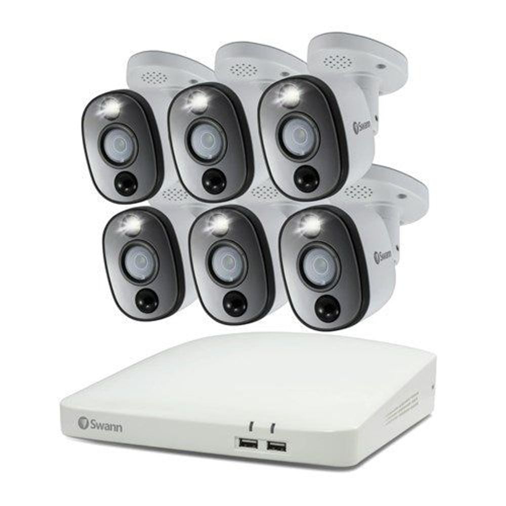 SWDVK-85680W6WL-AU - Swann 8CH 4K DVR Kit with 6 x 4K PIR Bullet Cameras