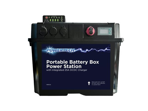 HB8506 - Portable Battery Box Power Station with Integrated 25A DCDC Charger