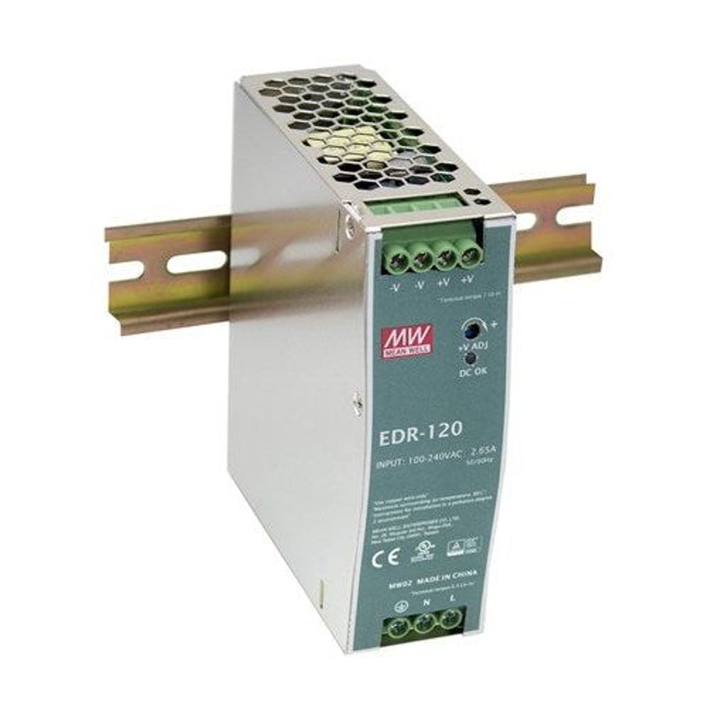 EDR-120-12 - 120W 12V 10A EDR DIN Rail Power Supply