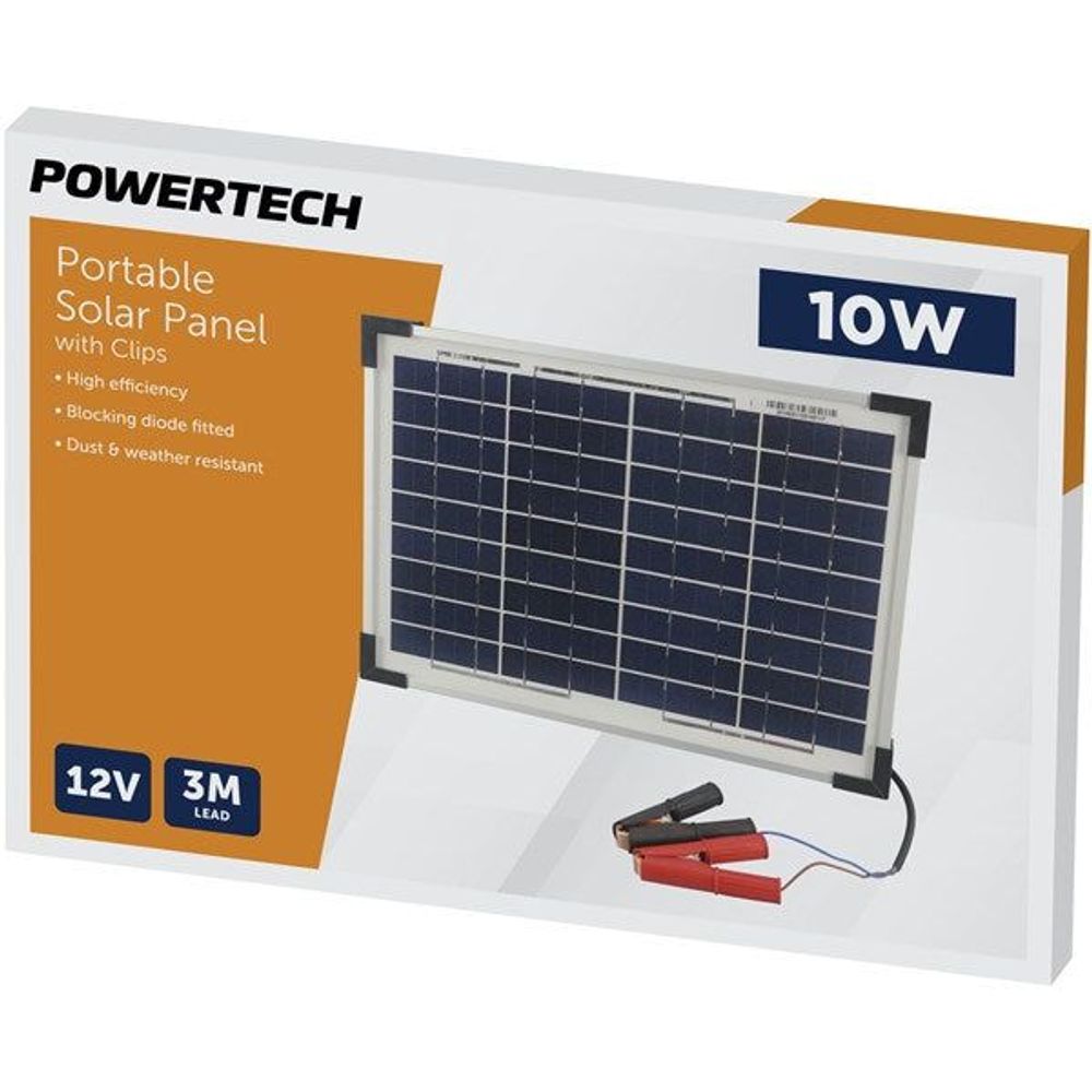 ZM9051 - 12V 10W Solar Panel with Clips