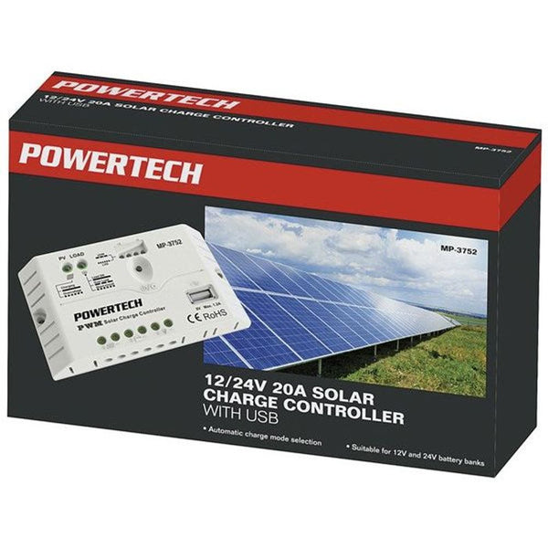 MP3752 - 20A PWM Solar Charge Controller 12/24V with USB
