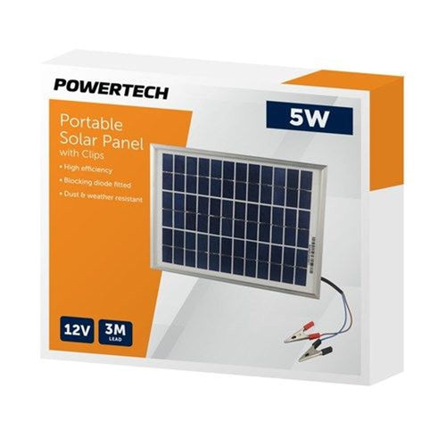 ZM9049 - 12V 5W Solar Panel with Clips