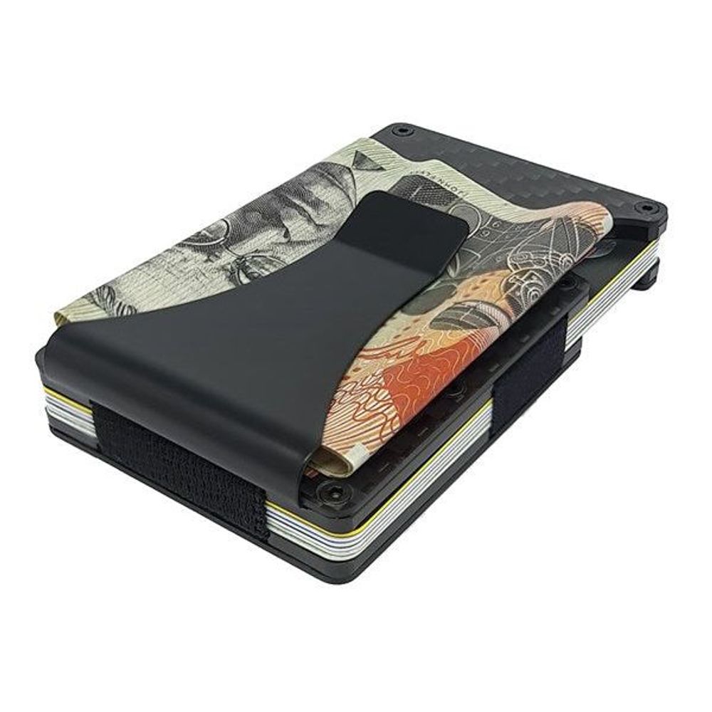 LA5374 - Carbon Fibre and Aluminium Card Holder with RFID Blocker