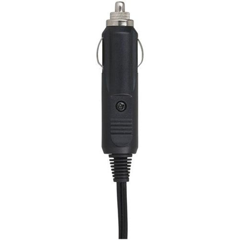 Black cigarette lighter plug with cable for 2-way splitter and USB ports