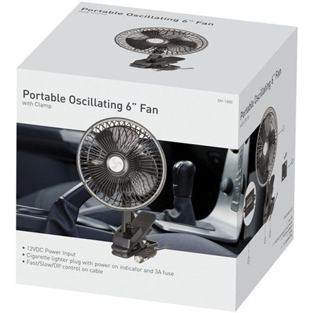 GH1400 - Oscillating Fan with Clamp 6 Inch