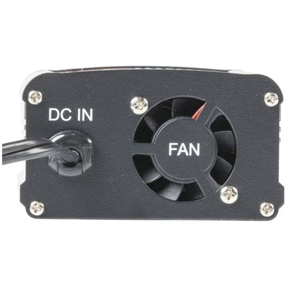 Modified sine wave inverter rear with DC IN port and cooling fan