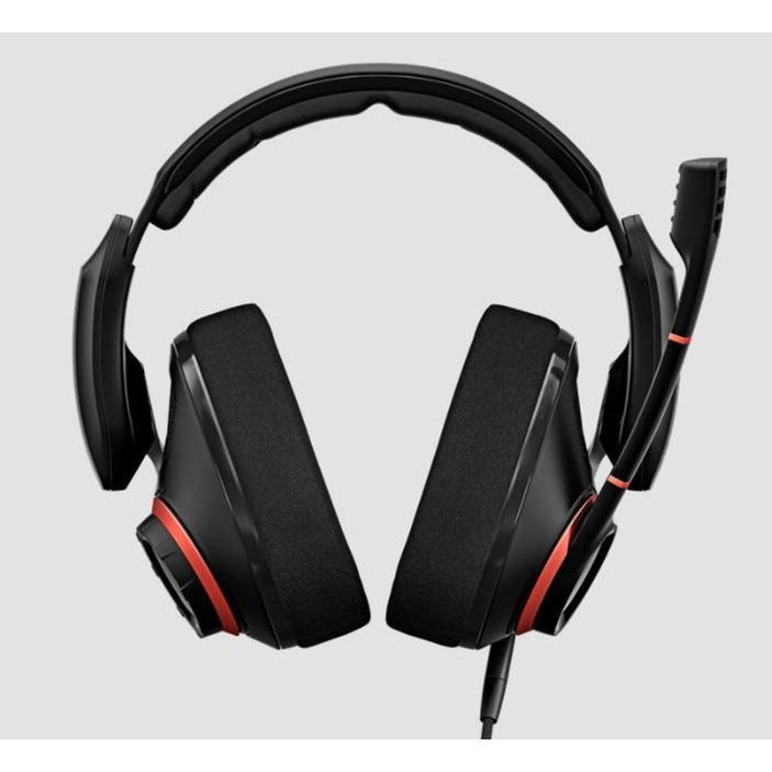 epos gsp 500 open acoustic multi-platform stereo wired gaming headset - black / red  tech supply shed