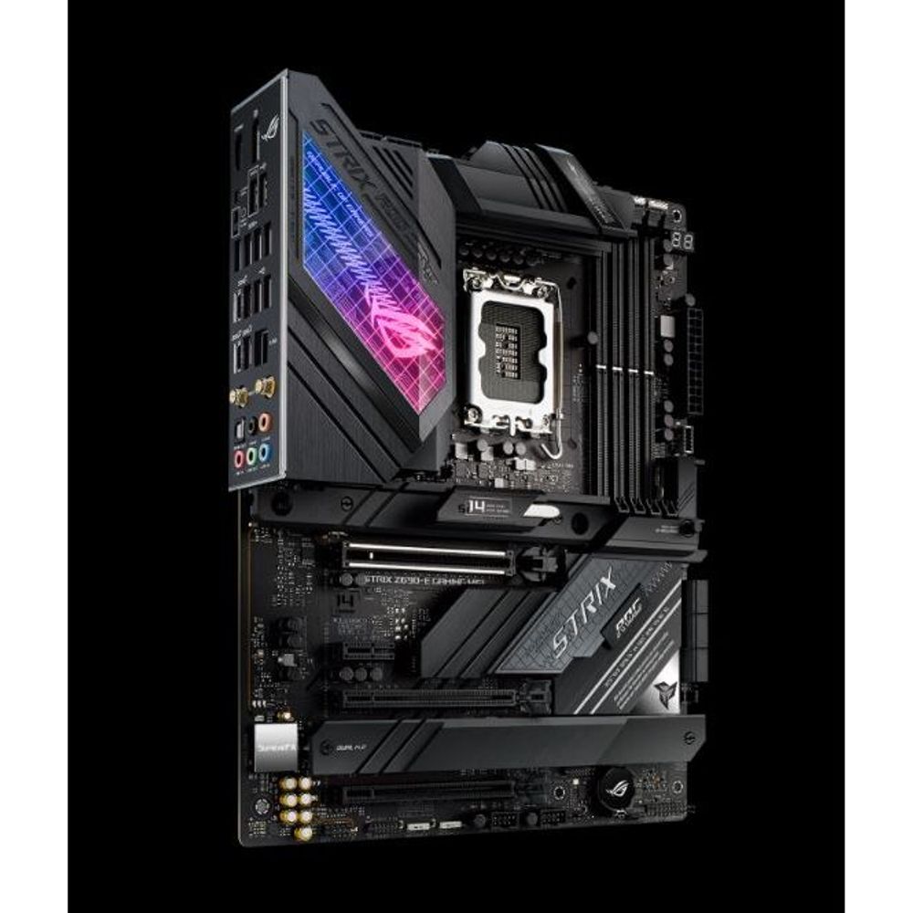 ASUS ROG STRIX Z690-E Gaming WiFi LGA1700 ATX 4xDimm DDR5 PCI-E 5.0 5xm.2 DP HDMI USB3.2 6xsata WiFi 6e RGB Lighting Gaming Motherboard